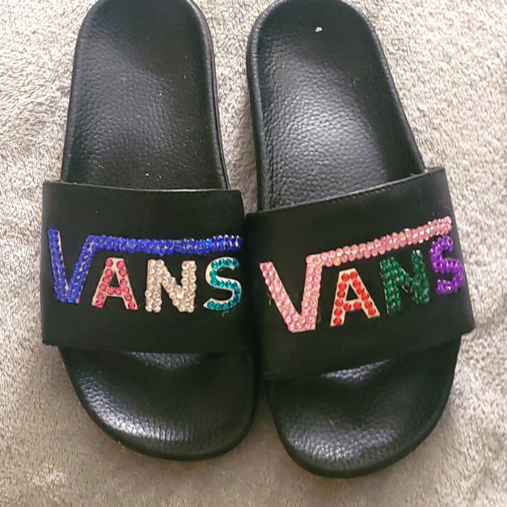 Vans blinged out slides